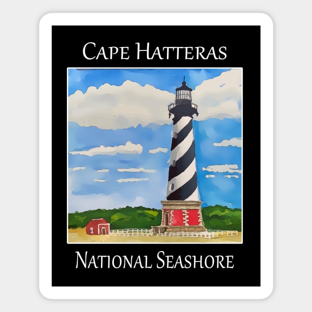 Cape Hatteras National Seashore Lighthouse Magnet by WelshDesigns